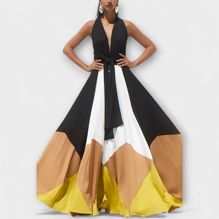 Nava | Vestido largo con espalda descubierta