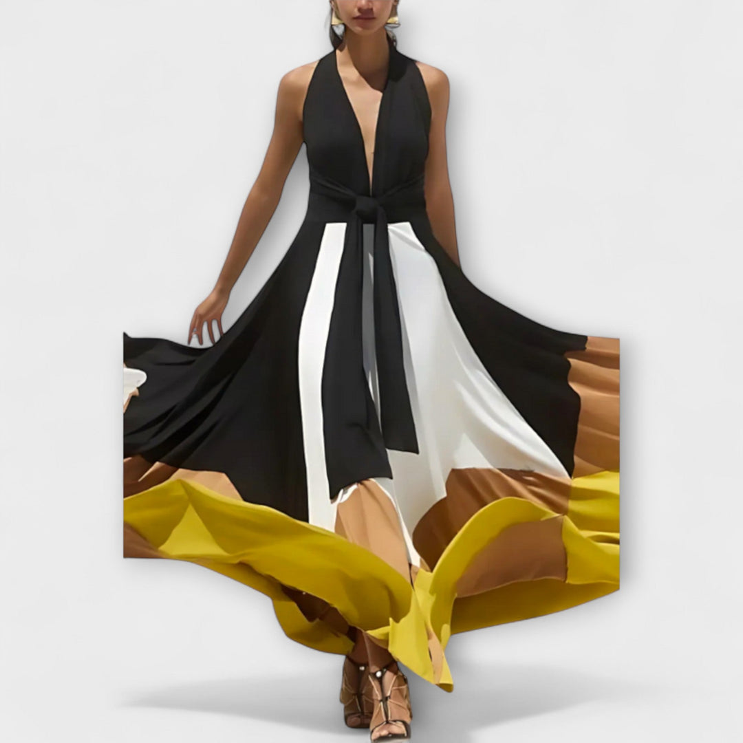 Nava | Vestido largo con espalda descubierta