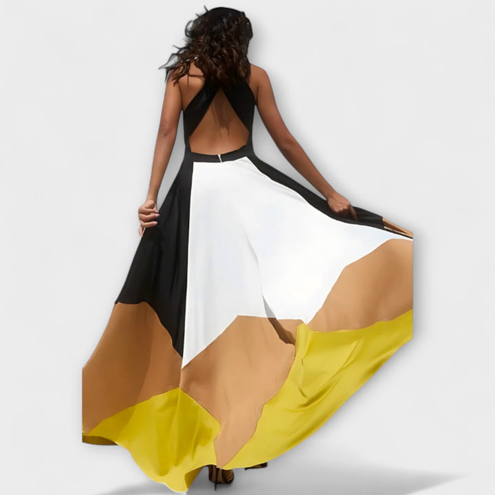 Nava | Vestido largo con espalda descubierta