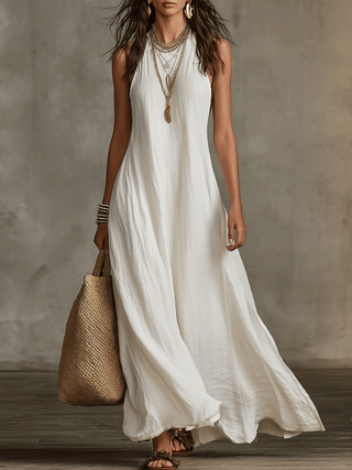 Romina | Vestido maxi boho sin mangas