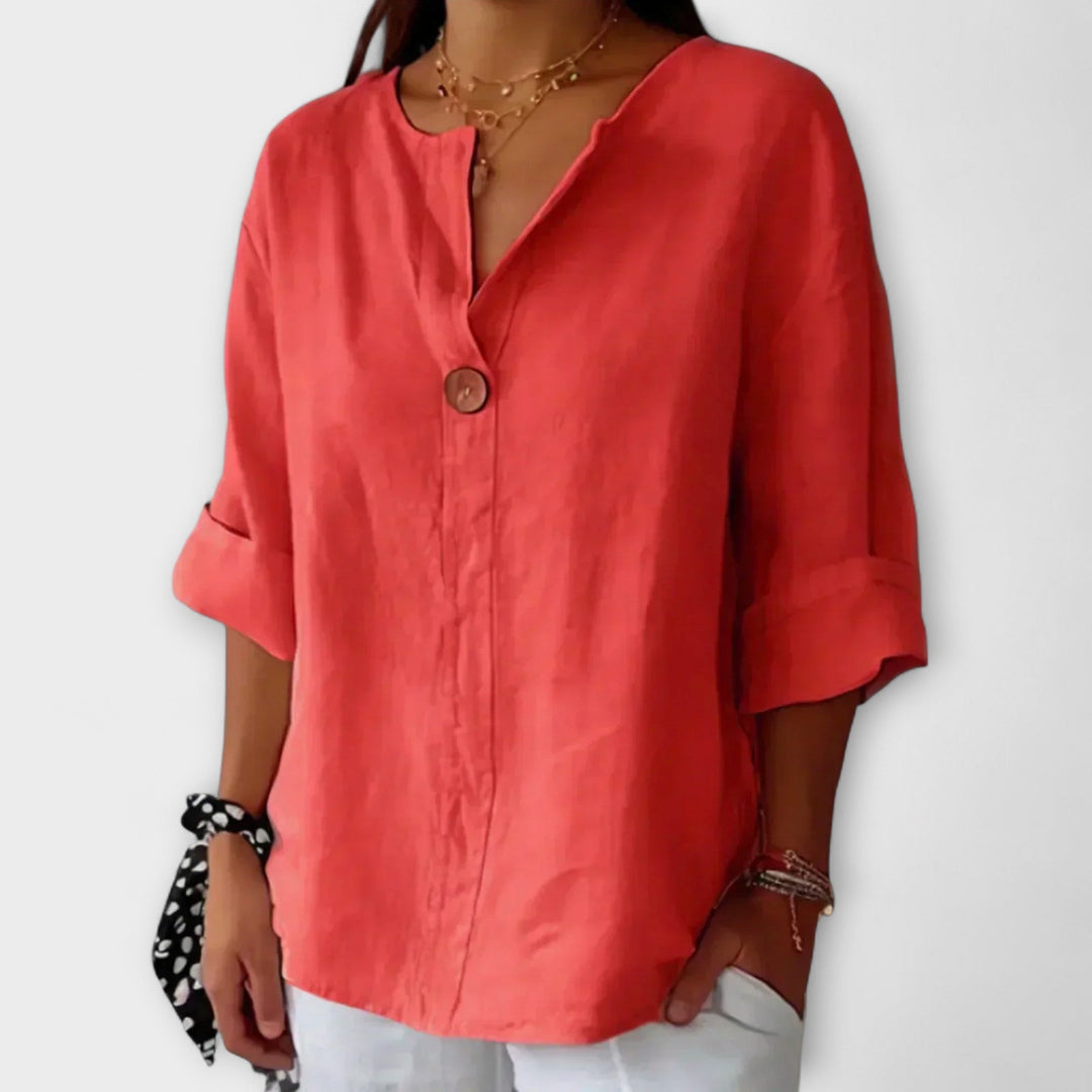 Nicole | Blusa casual con escote en V