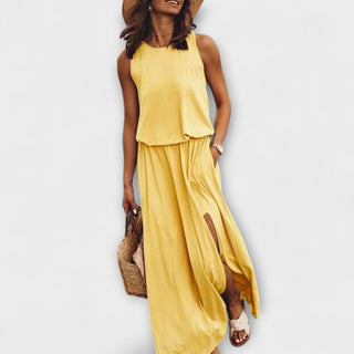 Iria | Vestido maxi sin mangas holgado
