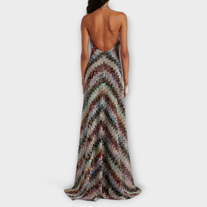 Reese | Vestido de punto en espiga multicolor