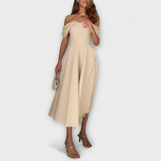 Romy | Vestido maxi de hombros descubiertos