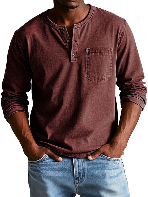 Octavio | Camiseta henley vintage