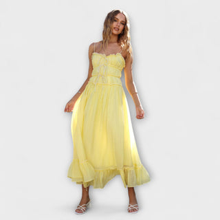 Celine | Vestido midi con volantes