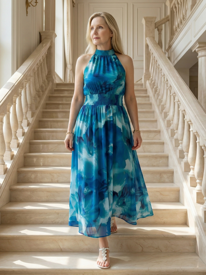 Brisa | Vestido midi halter