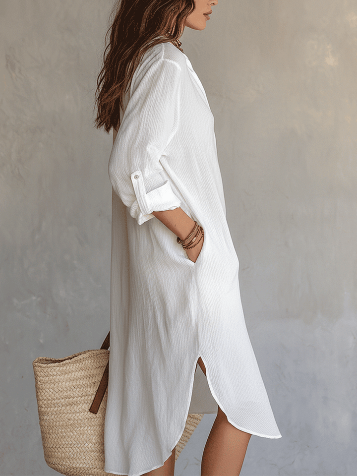 Kattalin | Vestido midi blanco boho