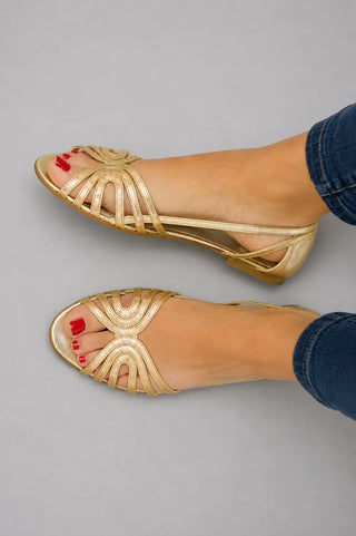 Eleonora | Sandalias doradas