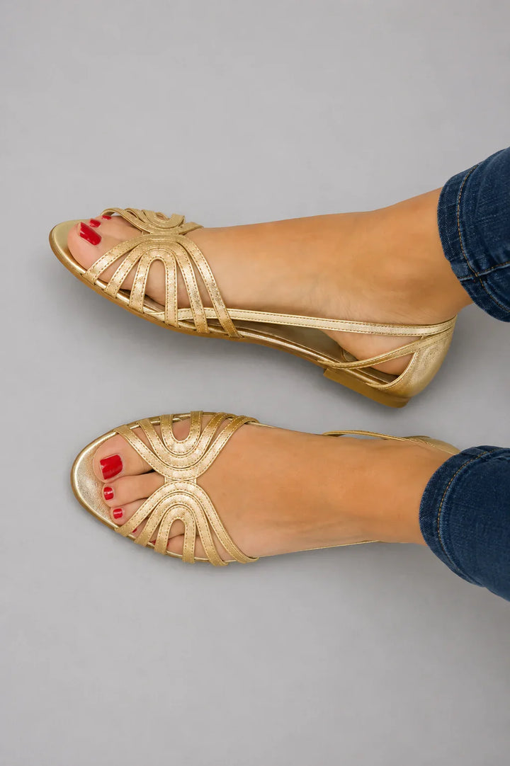 Eleonora | Sandalias doradas