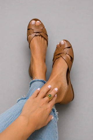 Serafina | Sandalias trenzadas color natural