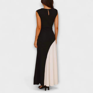 Yaiza | Vestido con cintura en contraste