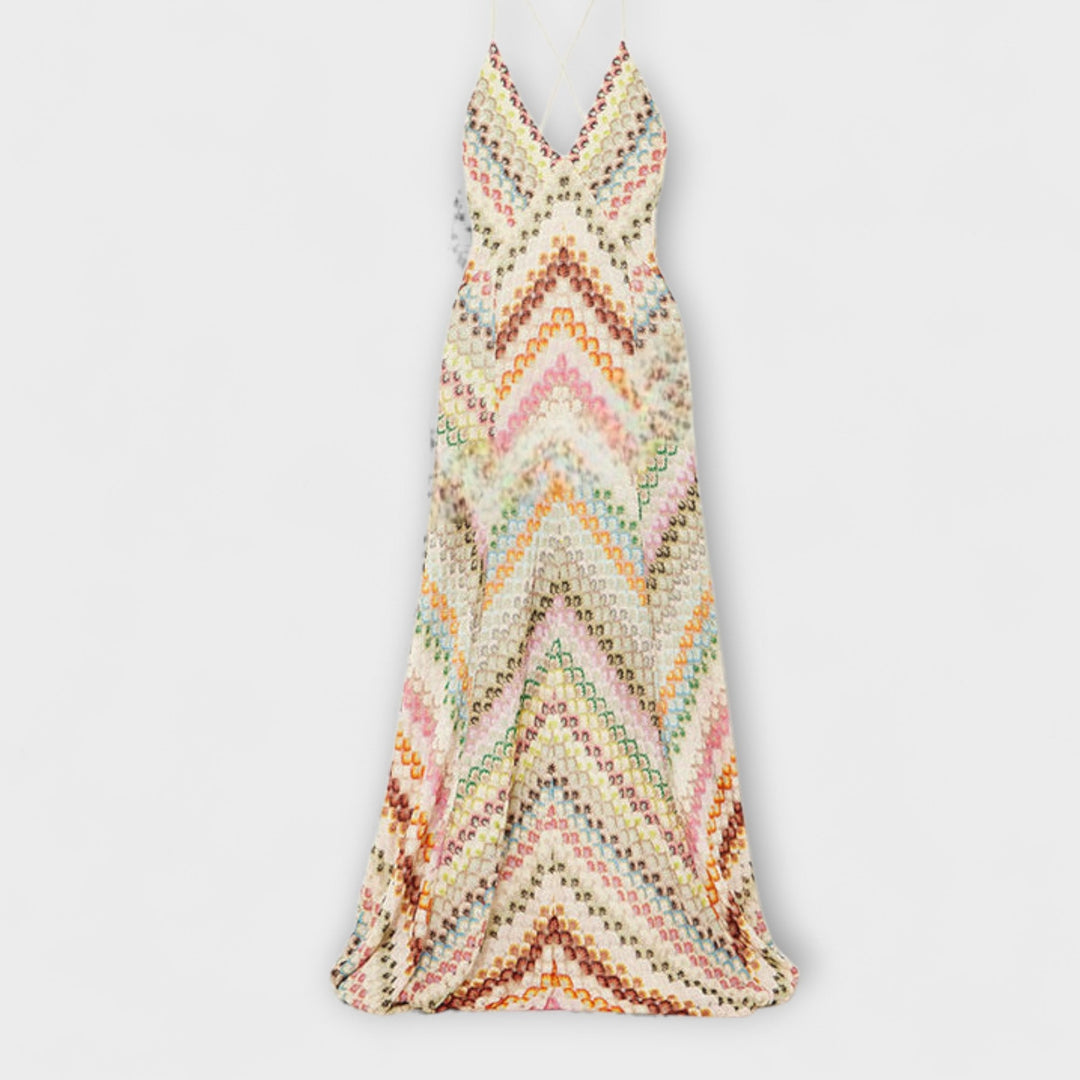 Remi | Vestido maxi de punto en espiga