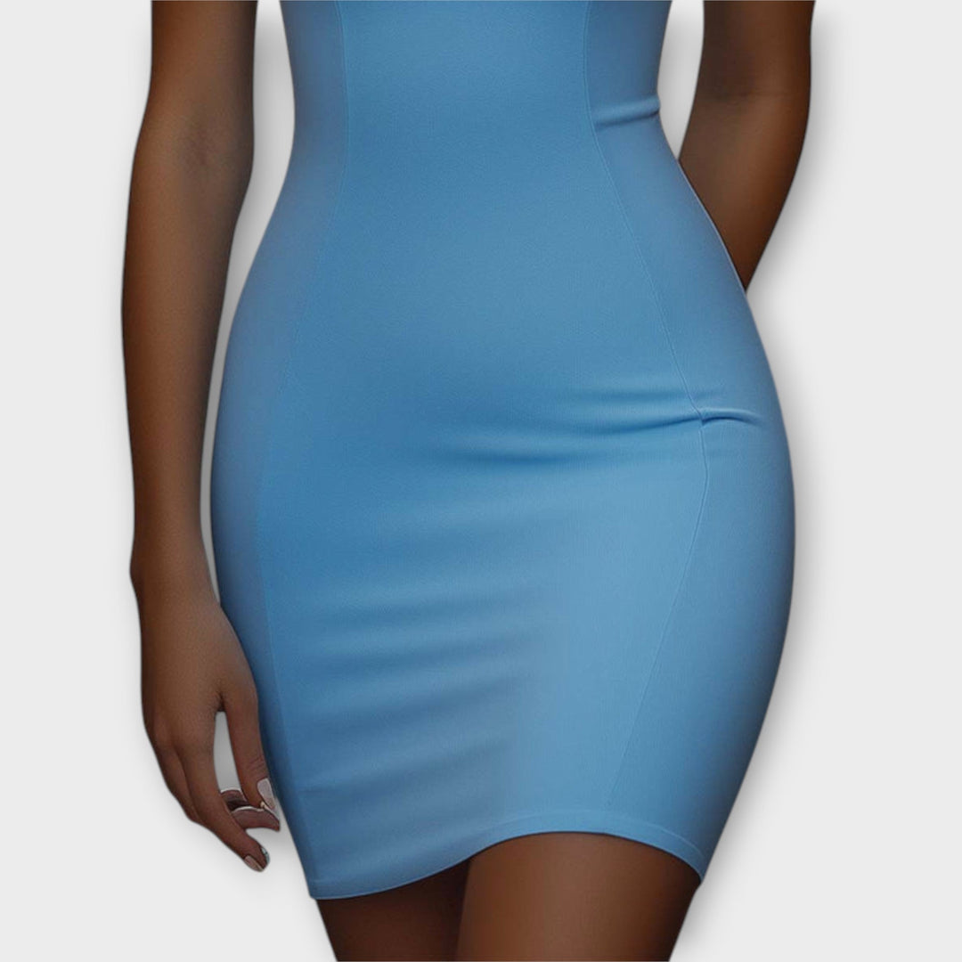 Maja | Vestido mini azul bodycon