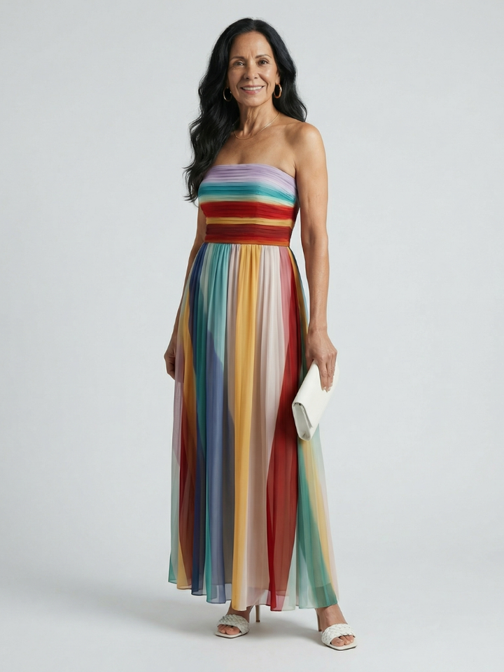 Dafne | Vestido maxi a rayas