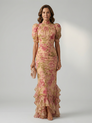 Georgina | Vestido midi de escote alto
