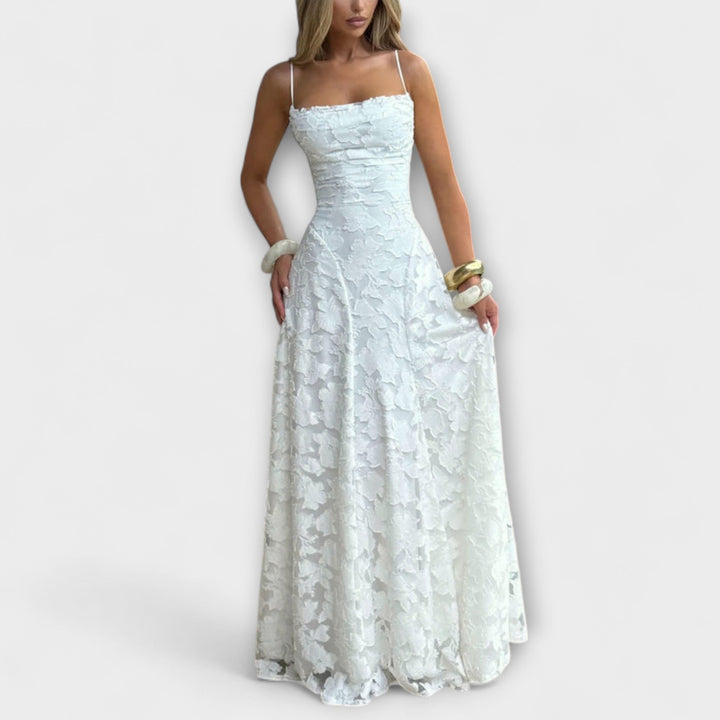 Itziar | Vestido maxi de jacquard