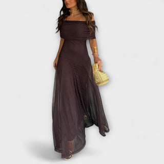 Louka | Vestido maxi de un hombro