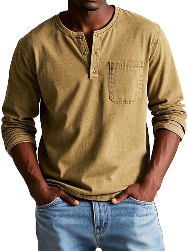 Octavio | Camiseta henley vintage