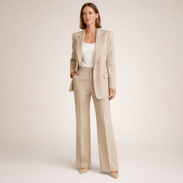 Alegría | Traje con pantalón acampanado