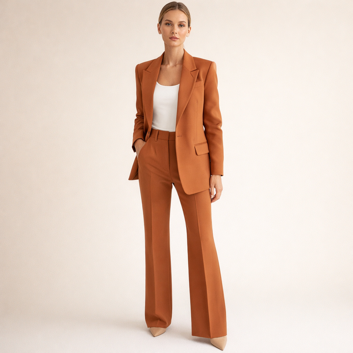 Alegría | Traje con pantalón acampanado