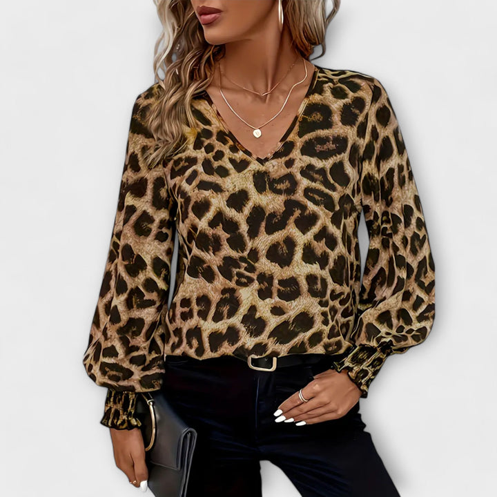 Grisel | Blusa con estampado de leopardo
