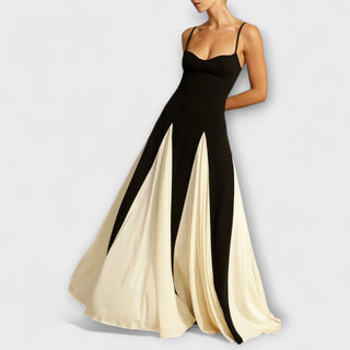 Ember | Vestido maxi con paneles de tul