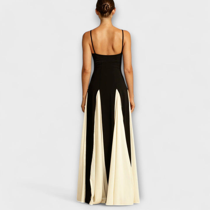 Ember | Vestido maxi con paneles de tul