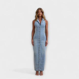 Lacey | Vestido maxi vaquero halter