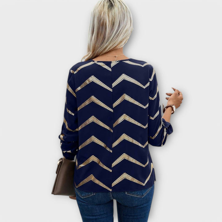 Karina | Blusa elegante con cremallera