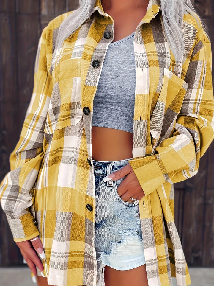 Odalys | Camisa de cuadros de manga larga