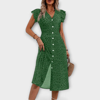 Jovana | Vestido midi de lunares