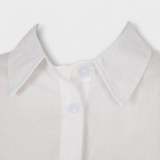 Selma | Vestido plisado blanco de manga larga