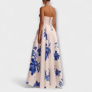 Rosalie | Vestido maxi floral de hombros descubiertos