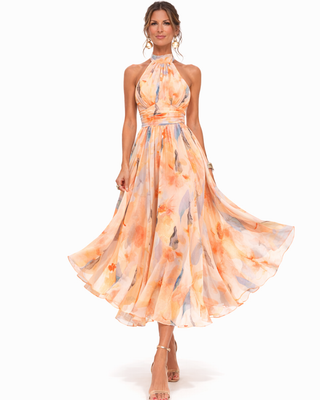 Arantxa | Vestido halter con estampado acuarela