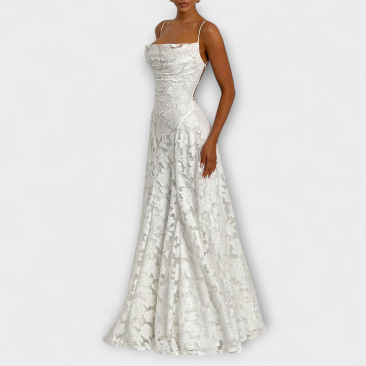 Itziar | Vestido maxi de jacquard