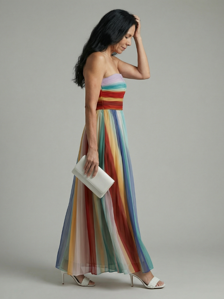 Dafne | Vestido maxi a rayas