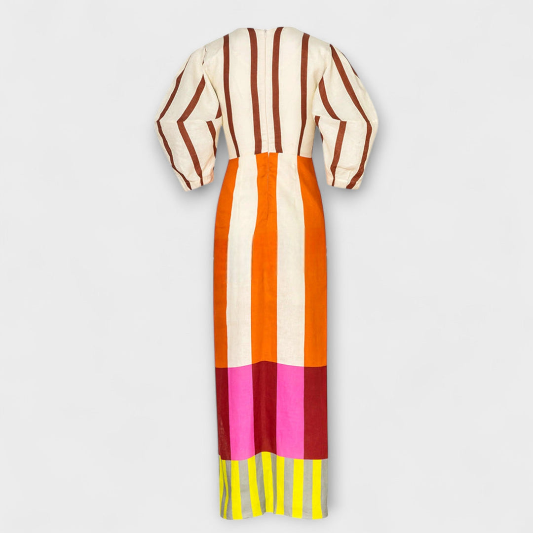 Kaya | Vestido maxi con mangas globo