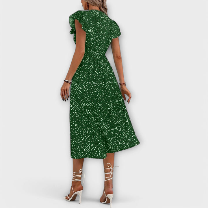 Jovana | Vestido midi de lunares