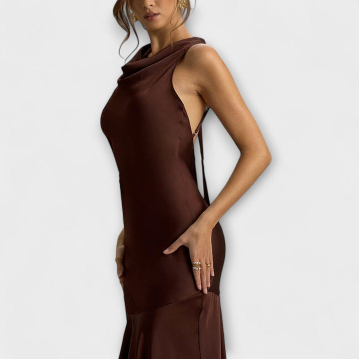 Lennon | Vestido maxi satinado
