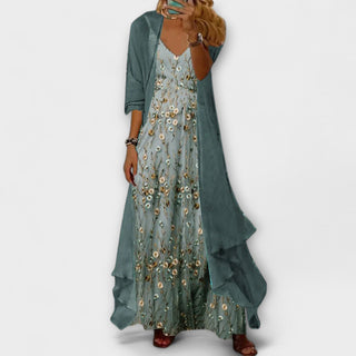 Mara | Vestido maxi con chaqueta
