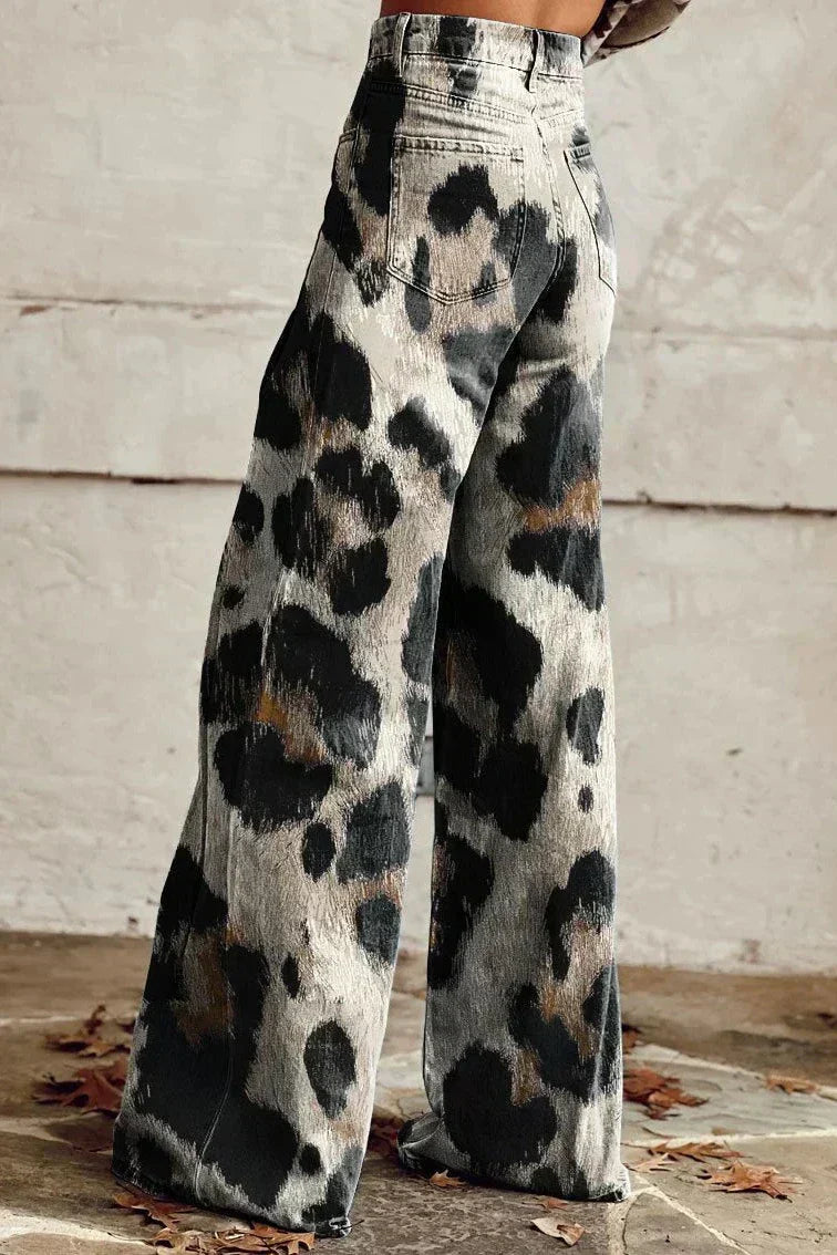 Zaira | Pantalón boho con estampado animal