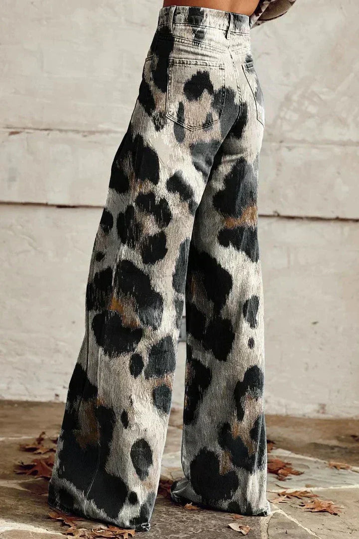 Zaira | Pantalón boho con estampado animal