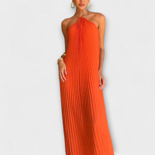 Poppy | Vestido con escote plisado
