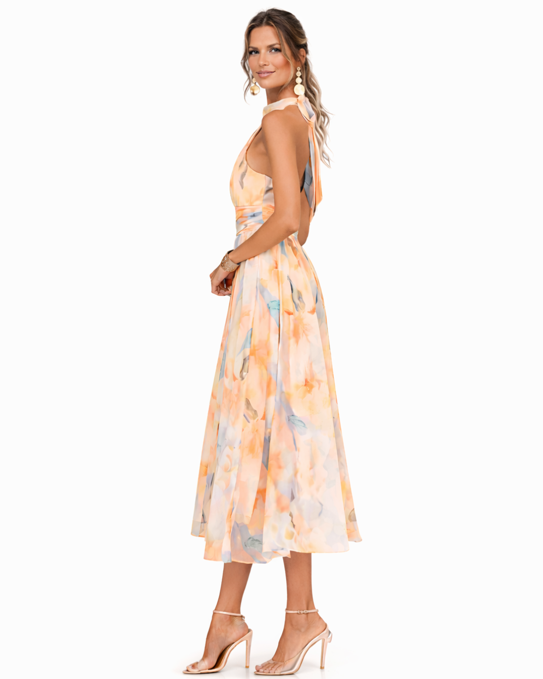 Arantxa | Vestido halter con estampado acuarela