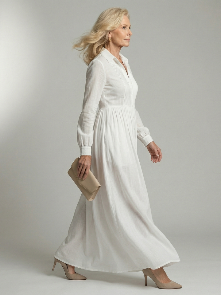 Fernanda | Vestido maxi con botones