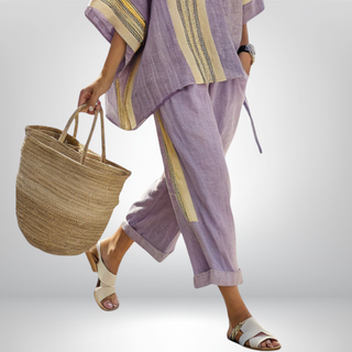 Jacinta | Conjunto boho a rayas