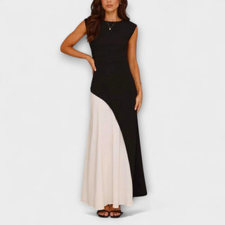 Yaiza | Vestido con cintura en contraste