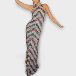 Reese | Vestido de punto en espiga multicolor