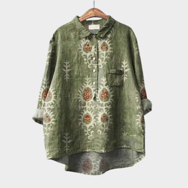 Simona | Blusa con ribete de encaje